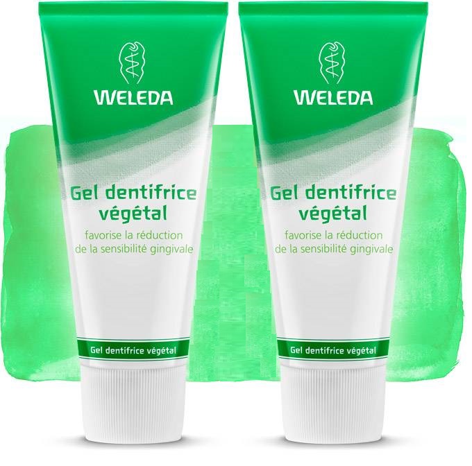 2 Gel dentifrice Weleda végétal (Made in Germany)