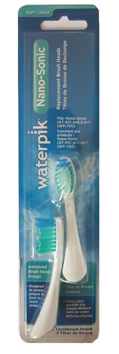 2 brossettes nano sonic AT50 (ATB2AB) pour Waterpik WP700