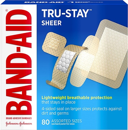 BRAND-AID 80 x pansements TRU-STAY CONFORT SHEER 