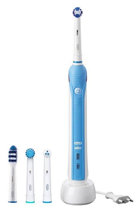 Oral-B Brosse à dents électrique Professional care 1000 (avec 4 brossettes + 1 DVD)