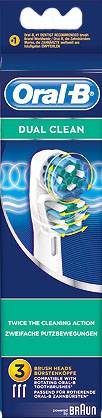 3 brossettes de rechange Oral-B Dual Action Dual Clean EB41