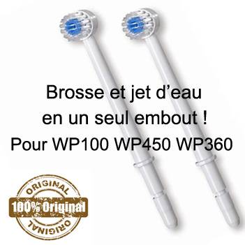 2 brossettes et canules TB-100E Waterpik WP-100 WP-450 WP-300 WP-900 WP-260 WP 660 WP 861
