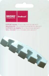 Support mural adhésif pour 4 brossettes Broxo OraBrush