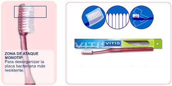 Vitis brosse à dents Orthodontique tête large (Dentaid)