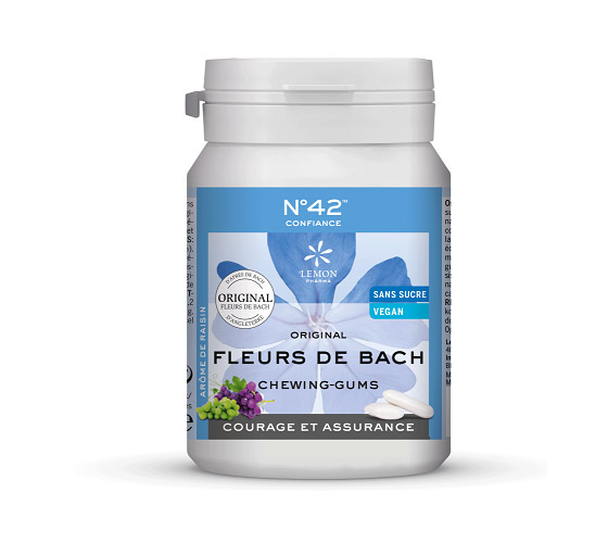 Chewing gum fleurs du dr bach courage et assurance N42