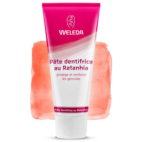 Dentifrice naturel Weleda au Ratanhia