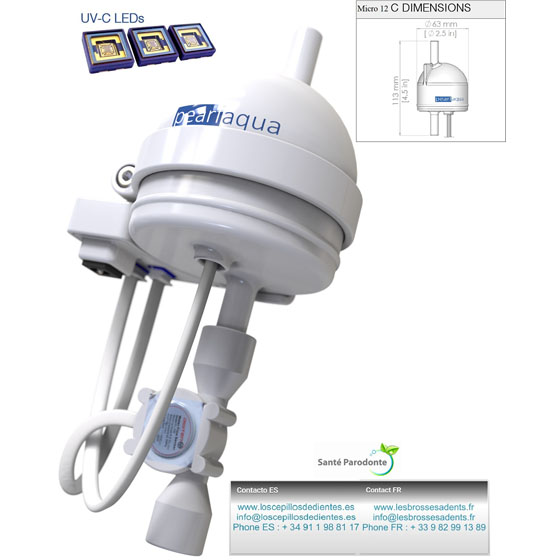 PearlAqua micro 12c sterilisation uvc led ultraviolets version sante parodonte