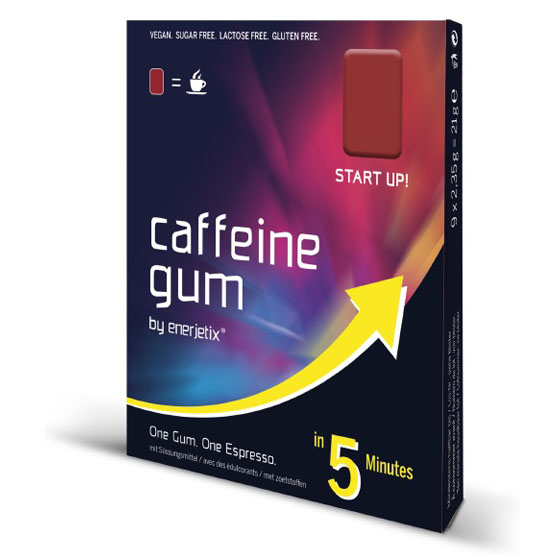 cafeine chewing gum enerjetix® effet en 5 min