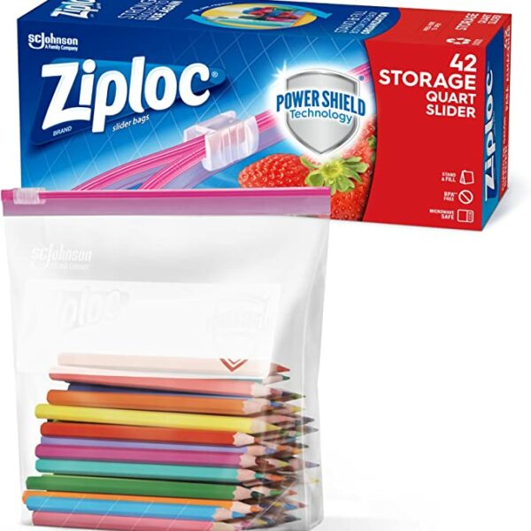 42 sacs coulissants Ziploc - sachet plastique à fermeture zip