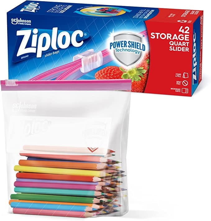 42 sacs coulissants Ziploc - sachet plastique à fermeture zip