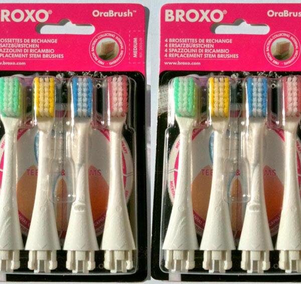 8 brossettes souples Broxo OraBrush, Broxodents