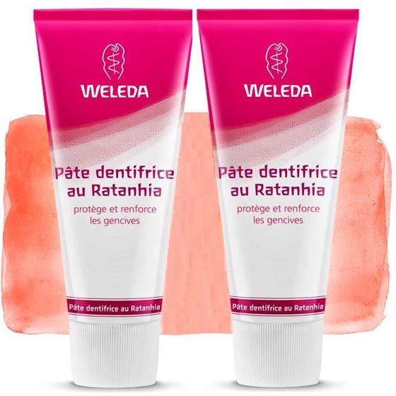 2 Dentifrice naturel Weleda au Ratanhia