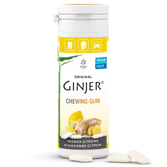 Lemon pharma chewing gum ginjer citron