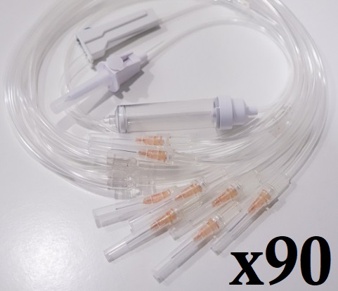 90x-pieuvres-8-voies-mesotherapie-mesoperfusion-aiguilles-orange-25g-16mm